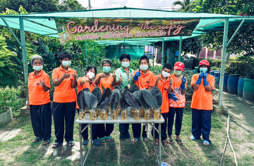 บ้านการุณยเวศม์ งานส่งเสริมพัฒนาการ“จัดกิจกรรมเกษตรบำบัด” Gardening Therapy ขยายพันธุ์ไม้ ต้นยางอินเ&hellip;